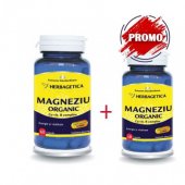 Magneziu organic x 60 capsule + 10 capsule (Herbagetica)